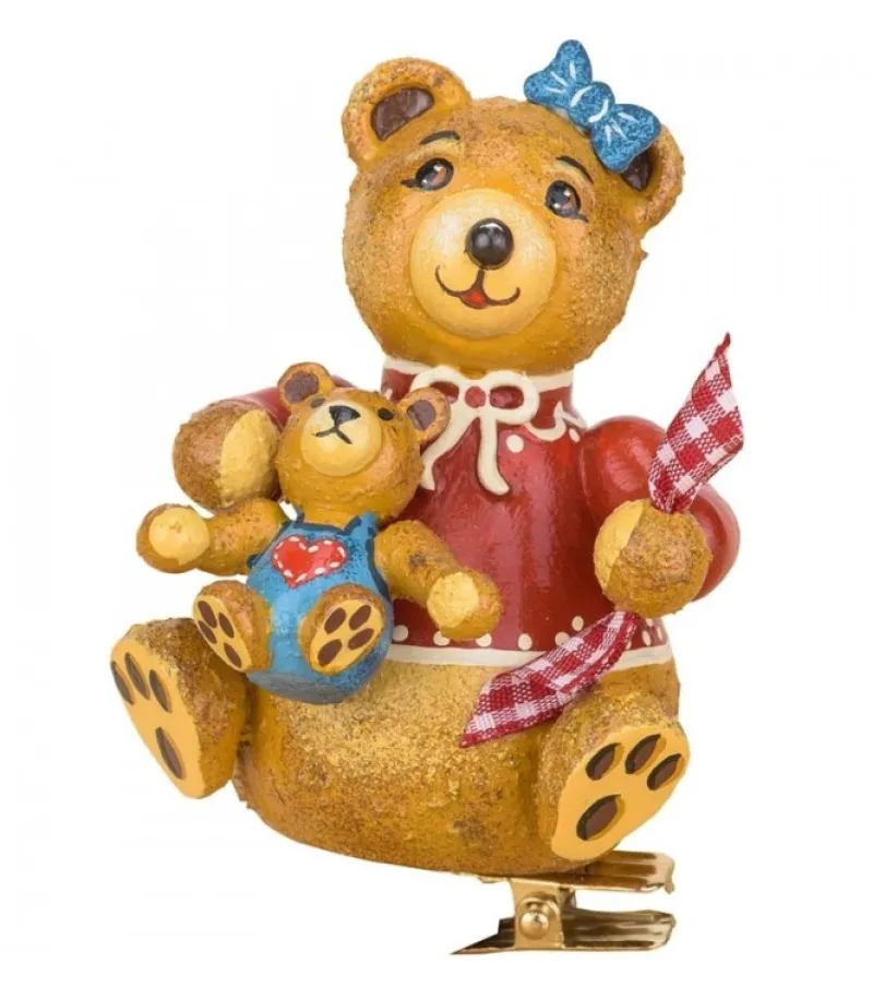 Déco Sapin Vintage, Maman Ours Et Ourson<Hubrig, figurines pour enfant Cheap