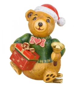 Déco Sapin Vintage, Ourson Et Paquet Cadeau<Hubrig, figurines pour enfant Cheap