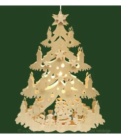 Décoration De Noël Pour Chambre D'Enfant, Sapin Electrique A Suspendre<Ratags, décos de Noël lumineuses en bois Cheap