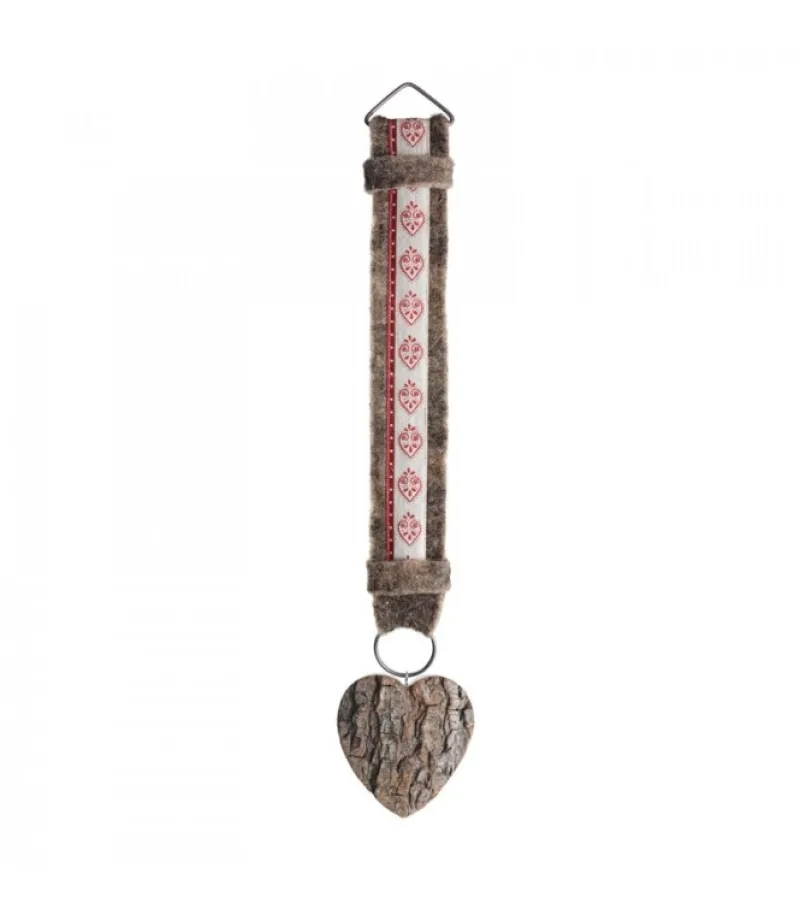 Décoration Murale Montagne 46 Cm Avec Coeur Motif Rouge<Waldfabrik, photophore en bois et étoile sapin de Noël Sale