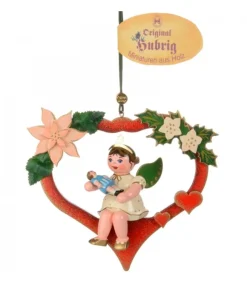 Décoration Sapin De Noël, Ange Dans Un Coeur Rouge<Hubrig, figurines pour enfant New
