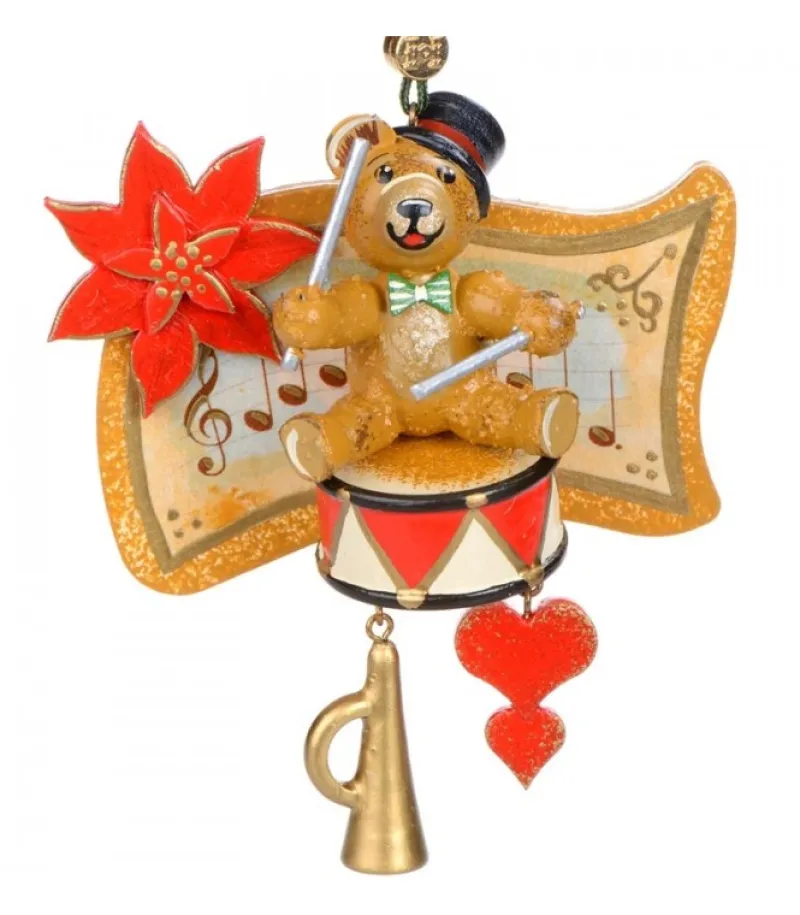 Décoration Sapin De Noël Vintage, Ourson Et Tambour<Hubrig, figurines pour enfant Cheap