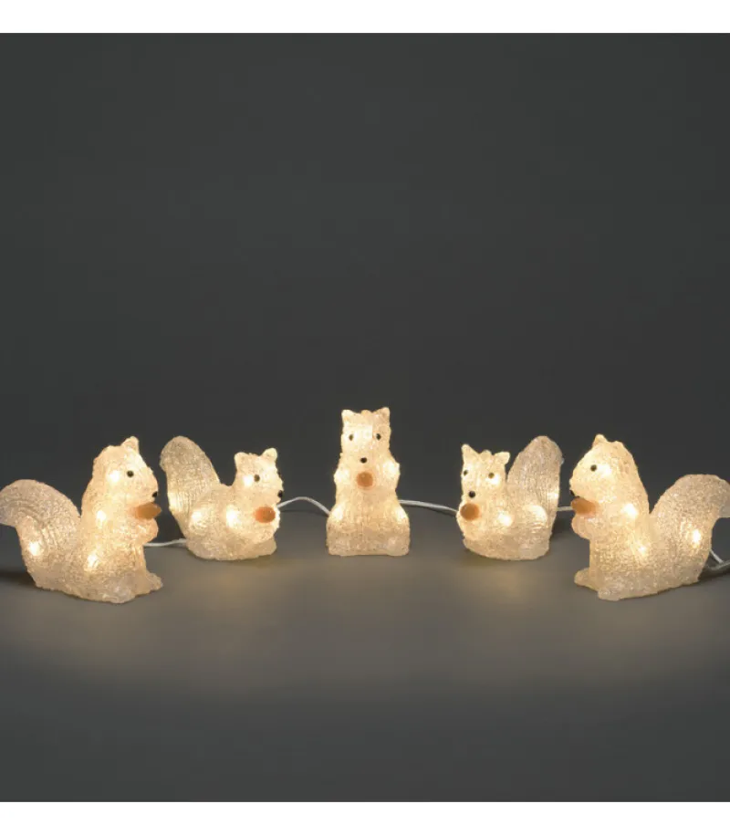 Ecureuils Lumineux 12 Cm En Acrylique, 40 Diodes Blanc Chaud<Konstsmide, guirlandes lumineuses de Noël Shop