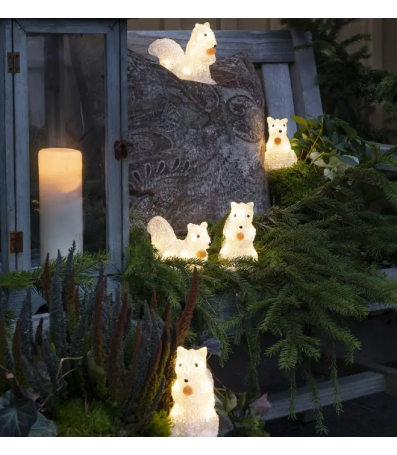 Ecureuils Lumineux 12 Cm En Acrylique, 40 Diodes Blanc Chaud<Konstsmide, guirlandes lumineuses de Noël Shop