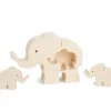 Elephant En Bois Avec Deux Bebes Elephants, 8,5 Cm<Waldfabrik, photophore en bois et étoile sapin de Noël Flash Sale