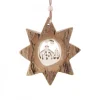 Etoile En Bois, Motif Cisele Crèche Et Etoile, 10 Cm<Waldfabrik, photophore en bois et étoile sapin de Noël Hot