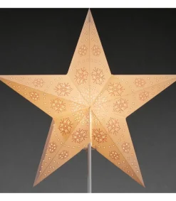 Etoile Lumineuse Electrique 5 Branches En Papier, Blanche, Sur Pied Blanc, 46 Cm<Konstsmide, guirlandes lumineuses de Noël Sale