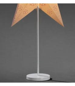 Etoile Lumineuse Electrique 5 Branches En Papier, Blanche, Sur Pied Blanc, 46 Cm<Konstsmide, guirlandes lumineuses de Noël Sale