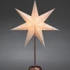 Etoile Lumineuse Electrique 7 Branches En Papier, Blanche, Sur Pied Cuivre 48 Cm<Konstsmide, guirlandes lumineuses de Noël Discount