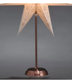 Etoile Lumineuse Electrique 7 Branches En Papier, Blanche, Sur Pied Cuivre 48 Cm<Konstsmide, guirlandes lumineuses de Noël Discount