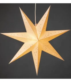 Etoile Lumineuse En Papier A Suspendre, 7 Branches, Blanche, 60 Cm<Konstsmide, guirlandes lumineuses de Noël Hot