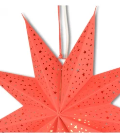 Etoile Lumineuse Rouge En Papier A Suspendre, 45 Cm<Riffelmacher et Weinberger Discount