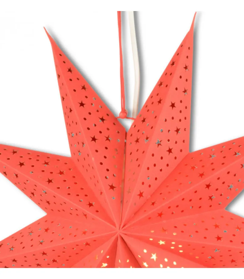 Etoile Lumineuse Rouge En Papier A Suspendre, 45 Cm<Riffelmacher et Weinberger Discount