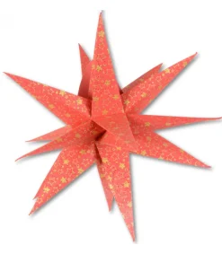 Etoile Lumineuse Rouge En Papier 3D, A Suspendre, 45 Cm<Riffelmacher et Weinberger New