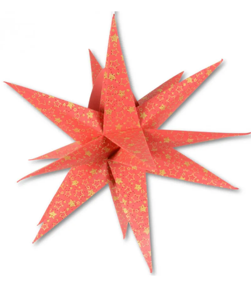 Etoile Lumineuse Rouge En Papier 3D, A Suspendre, 45 Cm<Riffelmacher et Weinberger New