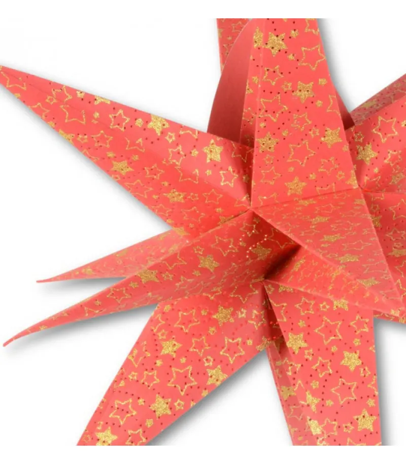 Etoile Lumineuse Rouge En Papier 3D, A Suspendre, 45 Cm<Riffelmacher et Weinberger New