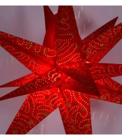 Etoile Lumineuse Rouge En Papier 3D, A Suspendre, 45 Cm<Riffelmacher et Weinberger New