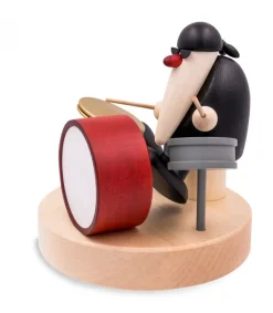 Figurine Musicien Jazz, Batteur Devant Batterie<Köhler, Père Noël en bois Discount