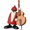 Figurine Père Noël Contrebassiste<Köhler, Père Noël en bois Cheap
