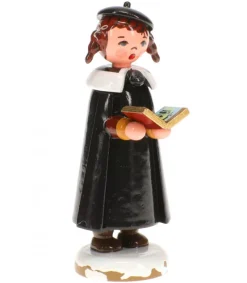 Fillette Chanteuse Avec Livre De Chants- Village De Noël Miniature<Hubrig, figurines pour enfant Store