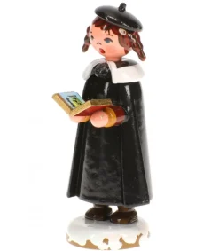 Fillette Chanteuse Avec Livre De Chants- Village De Noël Miniature<Hubrig, figurines pour enfant Store
