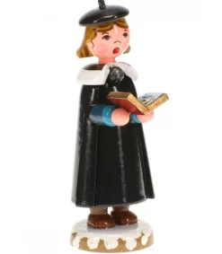 Fillette Chanteuse Avec Livre De Chorale De Noël - Village De Noël Miniature<Hubrig, figurines pour enfant Best
