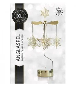 Grand Carrousel De Noël Flocons De Neige Dores, 28 Cm<Pluto Produkter, déco de Noël Scandinave Discount