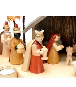 Grande Crèche De Noël En Bois Avec Personnages<Richard Glasser, Pyramides de Noël allemandes Cheap