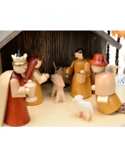 Grande Crèche De Noël En Bois Avec Personnages<Richard Glasser, Pyramides de Noël allemandes Cheap