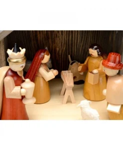 Grande Crèche De Noël En Bois Avec Personnages<Richard Glasser, Pyramides de Noël allemandes Cheap