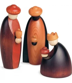 Grands Personnages Crèche De Noël 17 Cm : Trois Rois Mages<Köhler, Père Noël en bois Best Sale