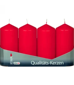 Grosses Bougies Rouges De L'Avent 10 Cm<Ewa Kerzen, bougies de Noël et bougies de l'Avent Online