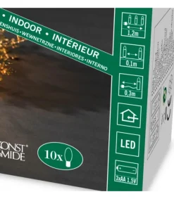 Guirlande Lumineuse Décorative A Led, Flocons De Neige Metalliques Dores<Konstsmide, guirlandes lumineuses de Noël Fashion