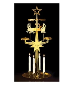 Kit Carillon Père Noël Dore + Bougies<Angel Chimes, carillon des anges Flash Sale