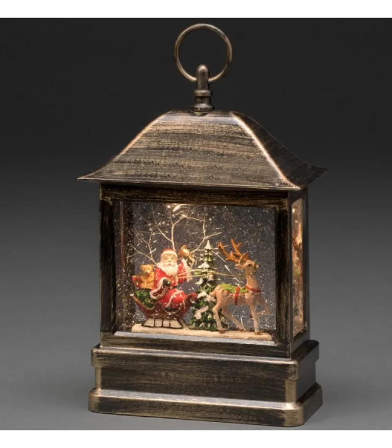 Lanterne À Neige A Led Avec Père Noël Dans Son Traineau, 25 Cm<Konstsmide, guirlandes lumineuses de Noël Discount