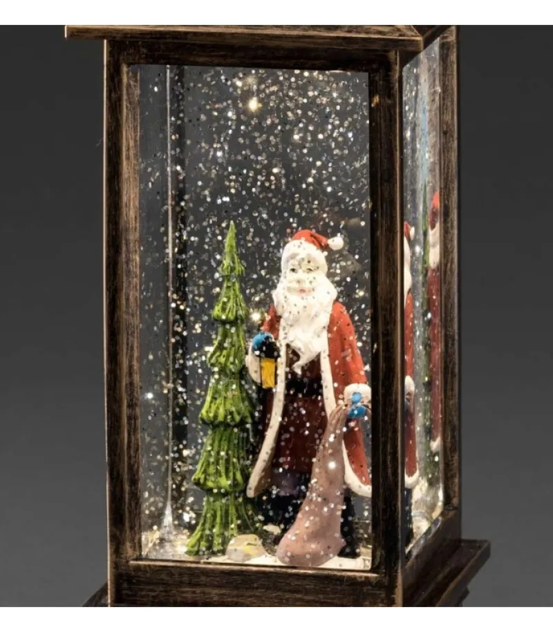 Lanterne De Noël À Neige Avec Père Noël, 27 Cm<Konstsmide, guirlandes lumineuses de Noël Sale