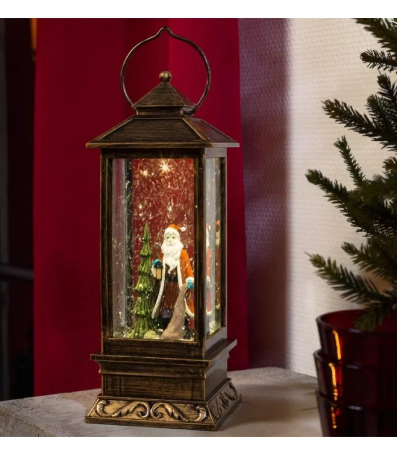 Lanterne De Noël À Neige Avec Père Noël, 27 Cm<Konstsmide, guirlandes lumineuses de Noël Sale