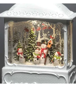 Lanterne De Noël Blanche, 4 Bonshommes De Neige Avec Oiseaux<Konstsmide, guirlandes lumineuses de Noël Online