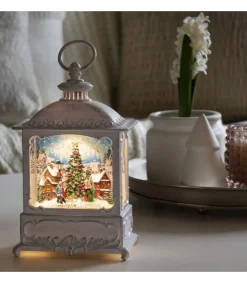 Lanterne De Noël Blanche, Village De Noël Avec Sapin<Konstsmide, guirlandes lumineuses de Noël Shop