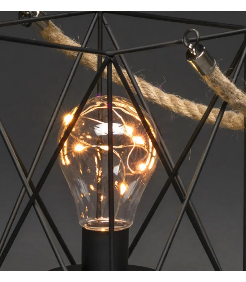 Lanterne Lumineuse A Led En Metal, Carree, 19 Cm<Konstsmide, guirlandes lumineuses de Noël Best Sale