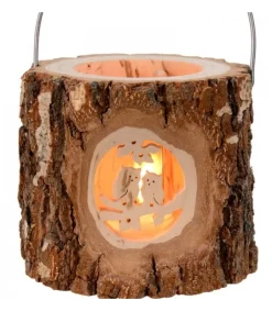 Lanterne Photophore En Bois, Couple D'Hiboux<Waldfabrik, photophore en bois et étoile sapin de Noël Hot