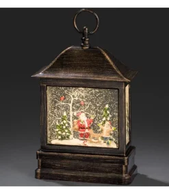 Lanterne Père Noël Sous LÀ Neige Avec Enfant, 25 Cm<Konstsmide, guirlandes lumineuses de Noël Store