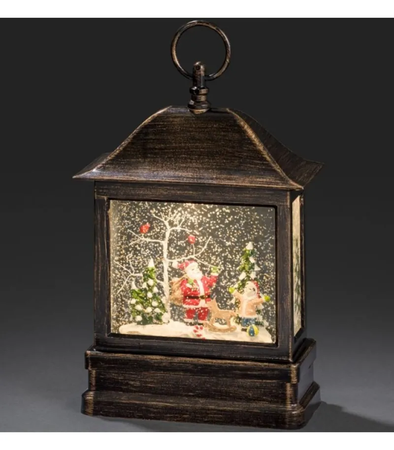 Lanterne Père Noël Sous LÀ Neige Avec Enfant, 25 Cm<Konstsmide, guirlandes lumineuses de Noël Store