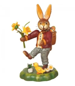 Lapin De Paques En Bois Avec Narcisse<Hubrig, figurines pour enfant Hot