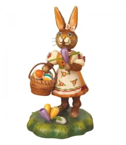 Lapin De Paques En Bois Avec Crocus<Hubrig, figurines pour enfant Online
