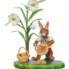 Lapin De Paques En Bois Avec Corbeille A Oeufs<Hubrig, figurines pour enfant Online