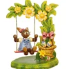 Lapin De Paques En Bois Et Balancoire Fleurie<Hubrig, figurines pour enfant Best