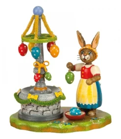 Lapin De Paques En Bois Et Fontaine A Oeufs De Paques<Hubrig, figurines pour enfant Hot