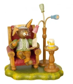 Lapin De Paques En Bois Grand-Père Dans Un Fauteuil<Hubrig, figurines pour enfant Shop