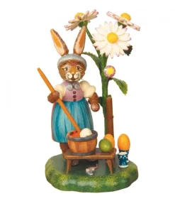 Lapin De Paques En Bois Peintre D'Oeufs Colores<Hubrig, figurines pour enfant Cheap